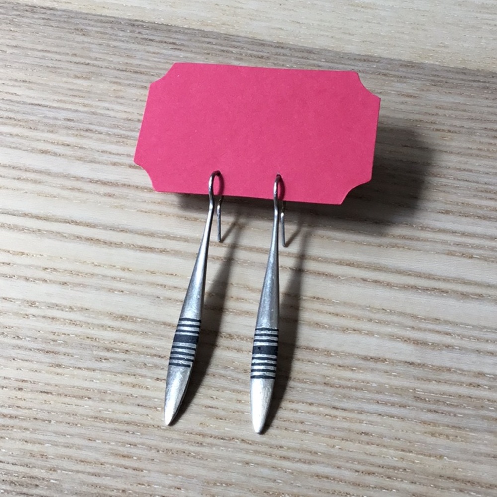 Silver drop earrings